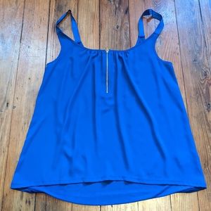 Express Spaghetti Strap Zip Front Tank Top